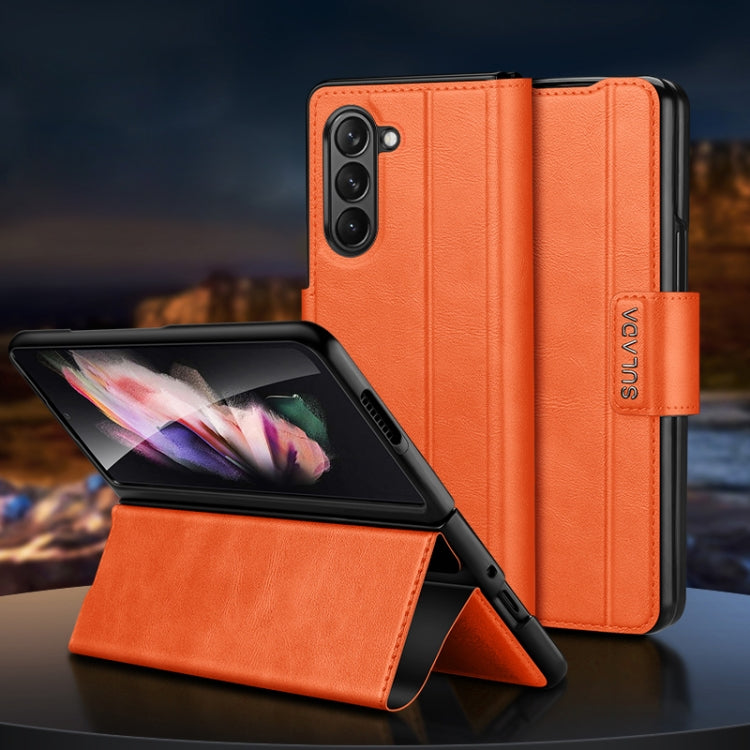 SULADA All-inclusive Magnetic Snap Flip Leather Phone Case, For Samsung Ga6axy Z Fold6, For Samsung Galaxy Z Fold5, For Samsung Galaxy Z Fold4 / W23, For Samsung Galaxy Z Fold3 / W22, For Samsung Galaxy Z Fold2 / W21