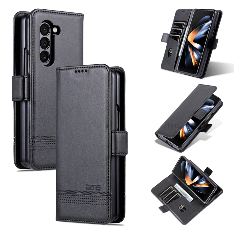 AZNS Magnetic Calf Texture Flip Leather Phone Case, For Samsung Galaxy Z Flip7 FE / Flip6, For Samsung Galaxy Z Fold7 5G, For Samsung Galaxy Z Flip7 5G, For Samsung Galaxy Z Fold6 5G, For Samsung Galaxy Z Fold5 5G, For Samsung Galaxy Z Flip5 5G