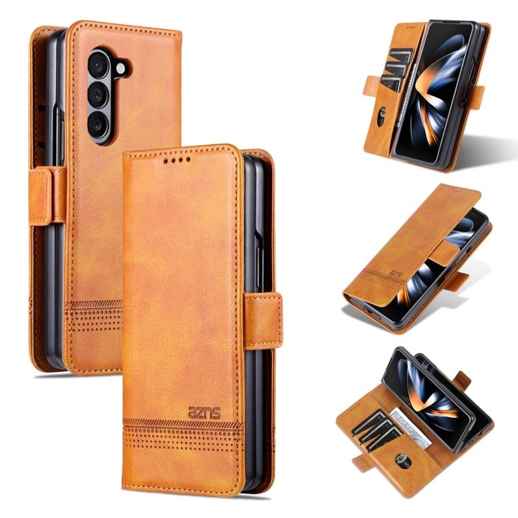 AZNS Magnetic Calf Texture Flip Leather Phone Case, For Samsung Galaxy Z Flip7 FE / Flip6, For Samsung Galaxy Z Fold7 5G, For Samsung Galaxy Z Flip7 5G, For Samsung Galaxy Z Fold6 5G, For Samsung Galaxy Z Fold5 5G, For Samsung Galaxy Z Flip5 5G