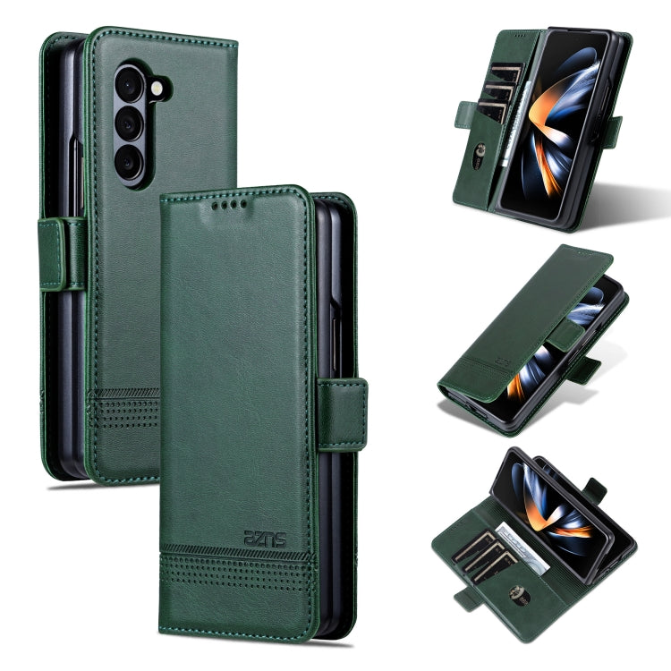 AZNS Magnetic Calf Texture Flip Leather Phone Case, For Samsung Galaxy Z Flip7 FE / Flip6, For Samsung Galaxy Z Fold7 5G, For Samsung Galaxy Z Flip7 5G, For Samsung Galaxy Z Fold6 5G, For Samsung Galaxy Z Fold5 5G, For Samsung Galaxy Z Flip5 5G