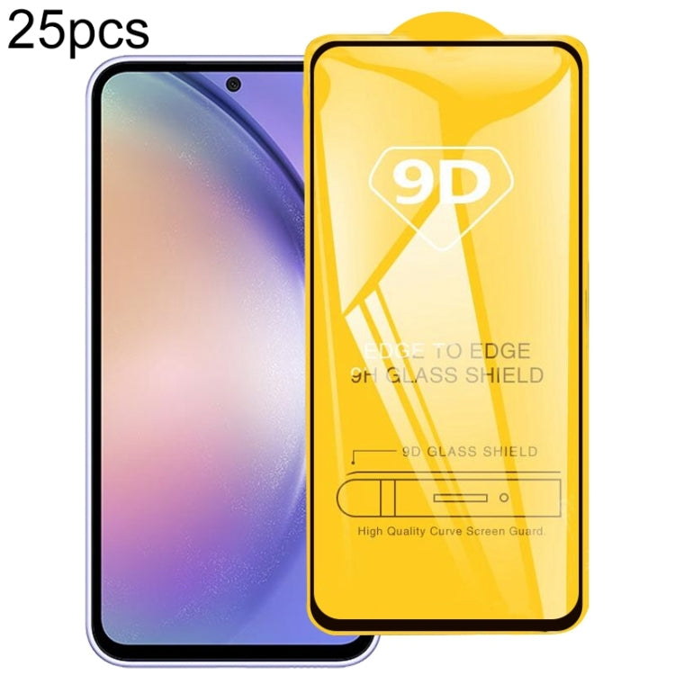 25pcs 9D Full Glue Screen Tempered Glass Film, For Galaxy F07e 4G, For Samsung Galaxy M17e 5G, For Samsung Galaxy M17 5G, For Samsung Galaxy F17 5G, For Samsung Galaxy A57, For Samsung Galaxy A37, For Samsung Galaxy A27, For Samsung Galaxy F36 5G      ...
