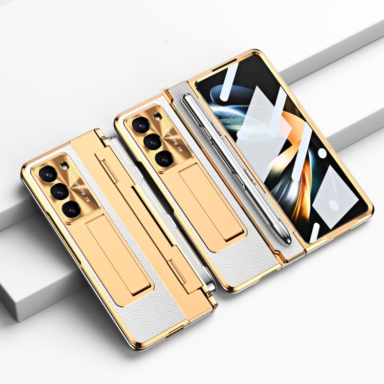 Integrated Full Coverage Pen Slot Folding Phone Case with Stylus, For Samsung Galaxy Z Fold5 5G