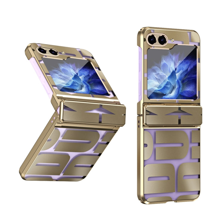 Electroplating Folding Phone Case with Hinge, For Samsung Galaxy Z Flip5 5G