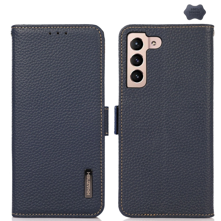 KHAZNEH Side-Magnetic Litchi Genuine Leather RFID Phone Case, For Samsung Galaxy Xcover7, For Samsung Galaxy A55 5G, For Samsung Galaxy A35 5G, For Samsung Galaxy S24 Ultra, For Samsung Galaxy S24+, For Samsung Galaxy S24, For Samsung Galaxy A15       ...