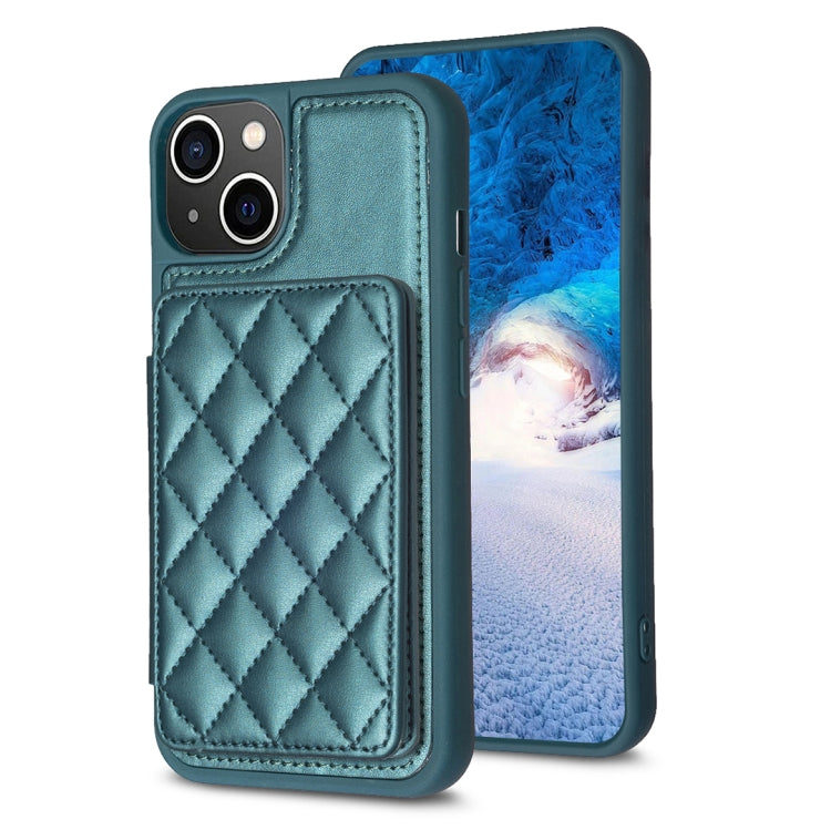 BF25 Square Plaid Card Bag Holder Phone Case, For iPhone 15 Pro Max, For iPhone 14 Plus, For iPhone 15 Pro, For iPhone 14 / 13, For iPhone 14 Pro, For iPhone 15 Plus