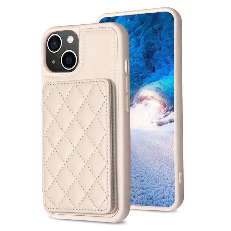 BF25 Square Plaid Card Bag Holder Phone Case, For iPhone 15 Pro Max, For iPhone 14 Plus, For iPhone 15 Pro, For iPhone 14 / 13, For iPhone 14 Pro, For iPhone 15 Plus