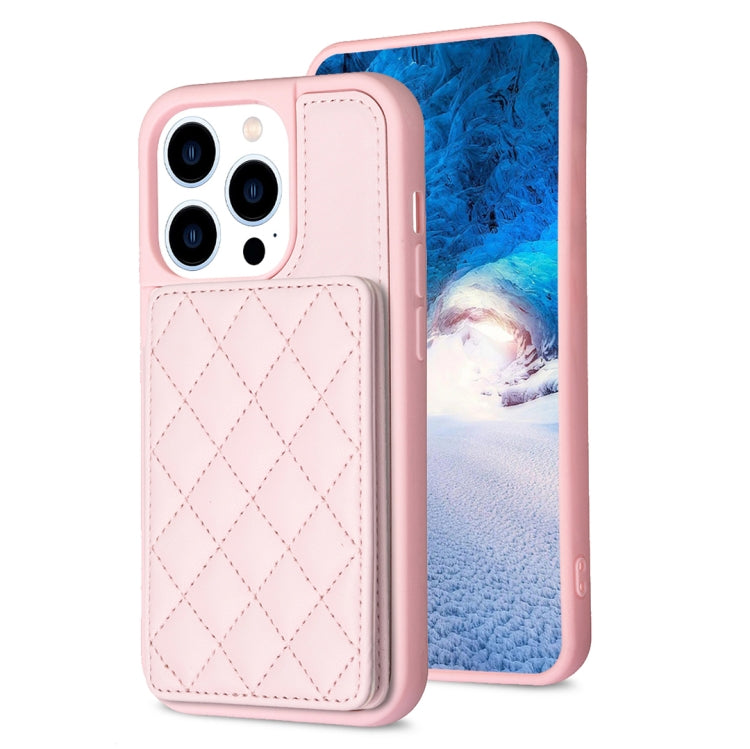 BF25 Square Plaid Card Bag Holder Phone Case, For iPhone 15 Pro Max, For iPhone 14 Plus, For iPhone 15 Pro, For iPhone 14 / 13, For iPhone 14 Pro, For iPhone 15 Plus