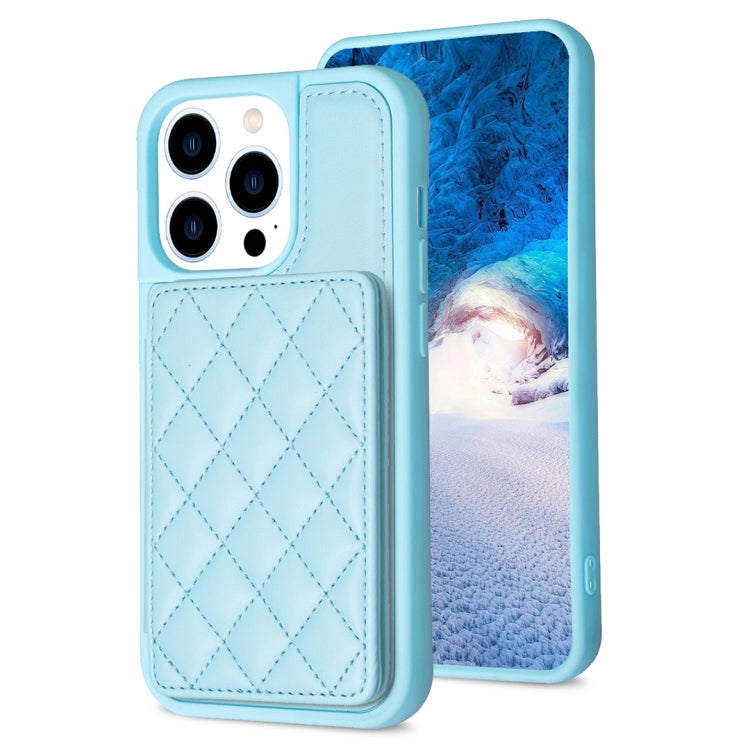 BF25 Square Plaid Card Bag Holder Phone Case, For iPhone 15, For iPhone 14 Pro Max, For iPhone SE 2022 / 2020 / 8 / 7, For iPhone 13 Pro Max, For iPhone 13 Pro, For iPhone 12 / 12 Pro