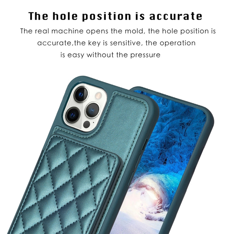 BF25 Square Plaid Card Bag Holder Phone Case, For iPhone 12 Pro Max, For iPhone 11 Pro Max, For iPhone 11, For iPhone 11 Pro, For iPhone X / XS, For iPhone XR