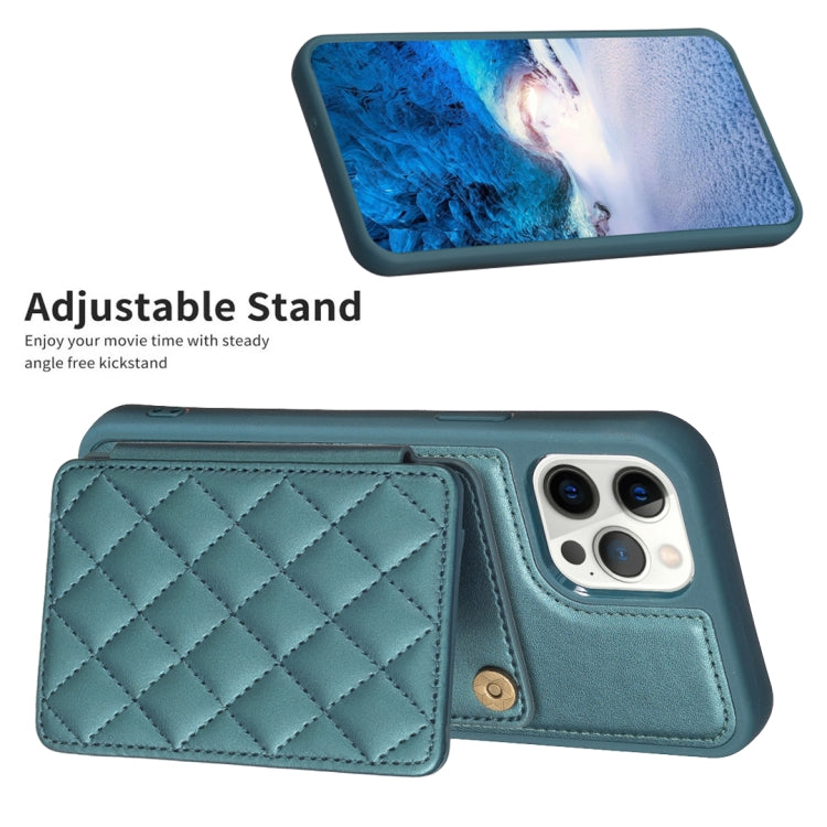 BF25 Square Plaid Card Bag Holder Phone Case, For iPhone 12 Pro Max, For iPhone 11 Pro Max, For iPhone 11, For iPhone 11 Pro, For iPhone X / XS, For iPhone XR