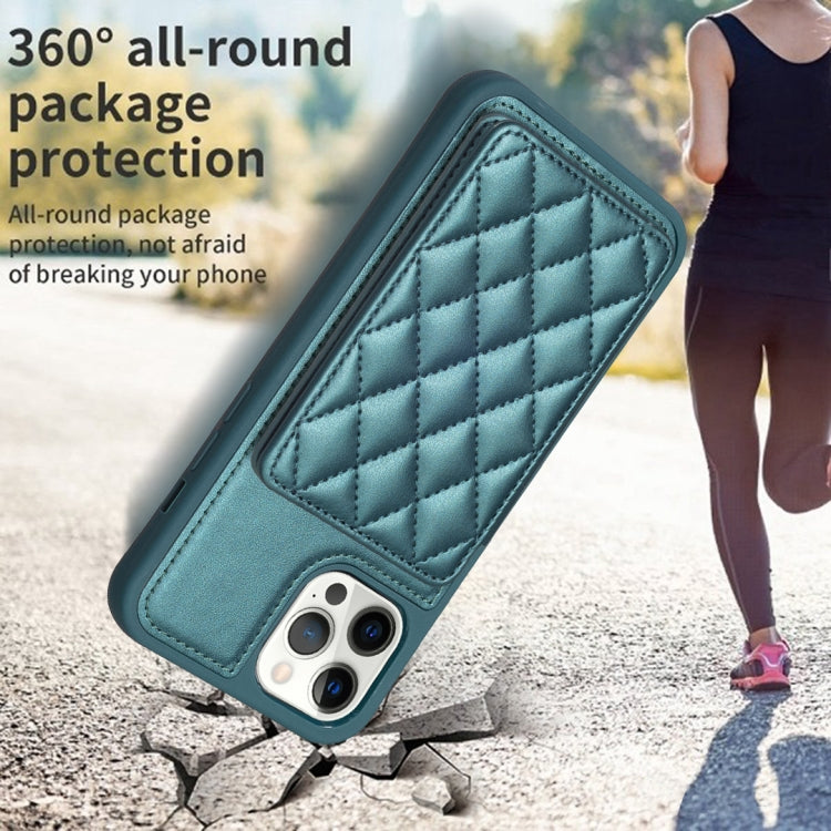 BF25 Square Plaid Card Bag Holder Phone Case, For iPhone 12 Pro Max, For iPhone 11 Pro Max, For iPhone 11, For iPhone 11 Pro, For iPhone X / XS, For iPhone XR