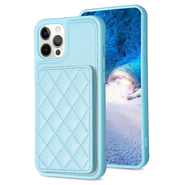 BF25 Square Plaid Card Bag Holder Phone Case, For iPhone 12 Pro Max, For iPhone 11 Pro Max, For iPhone 11, For iPhone 11 Pro, For iPhone X / XS, For iPhone XR
