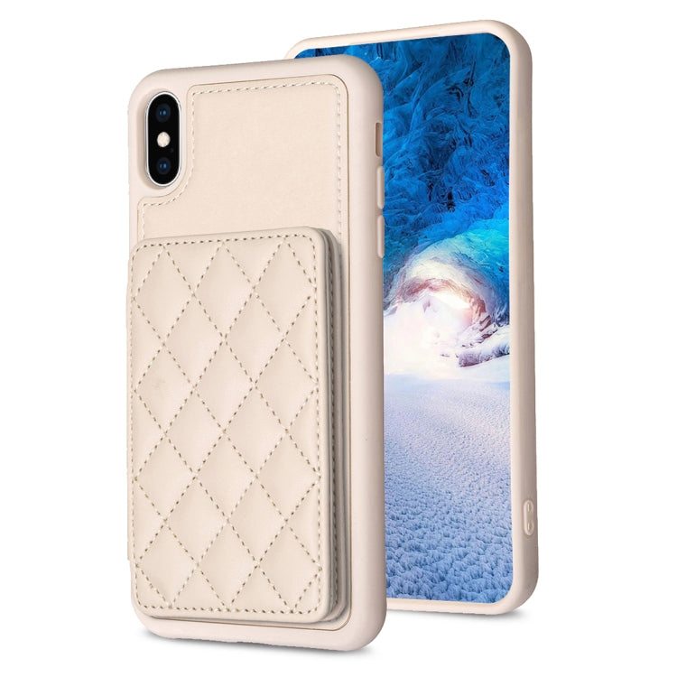 BF25 Square Plaid Card Bag Holder Phone Case, For iPhone 12 Pro Max, For iPhone 11 Pro Max, For iPhone 11, For iPhone 11 Pro, For iPhone X / XS, For iPhone XR