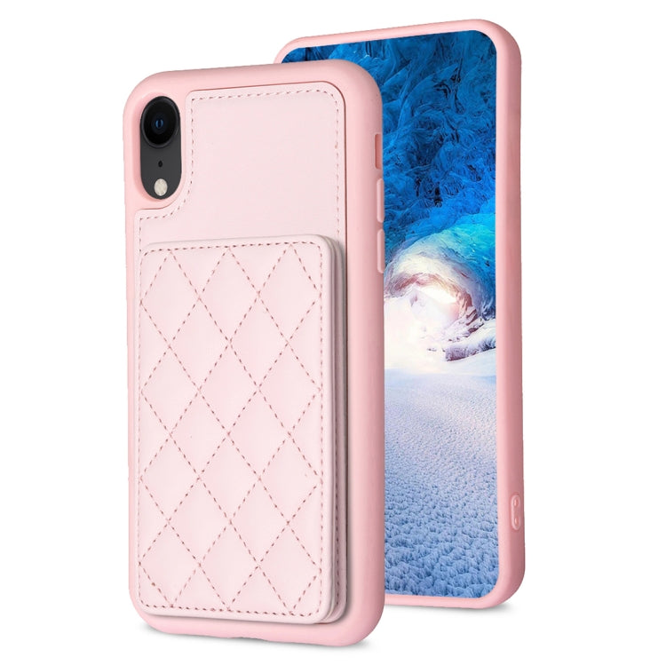 BF25 Square Plaid Card Bag Holder Phone Case, For iPhone 12 Pro Max, For iPhone 11 Pro Max, For iPhone 11, For iPhone 11 Pro, For iPhone X / XS, For iPhone XR