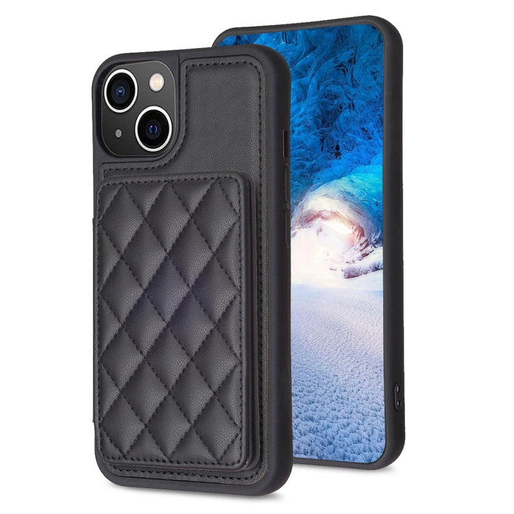 BF25 Square Plaid Card Bag Holder Phone Case, For iPhone 15 Pro Max, For iPhone 14 Plus, For iPhone 15 Pro, For iPhone 14 / 13, For iPhone 14 Pro, For iPhone 15 Plus