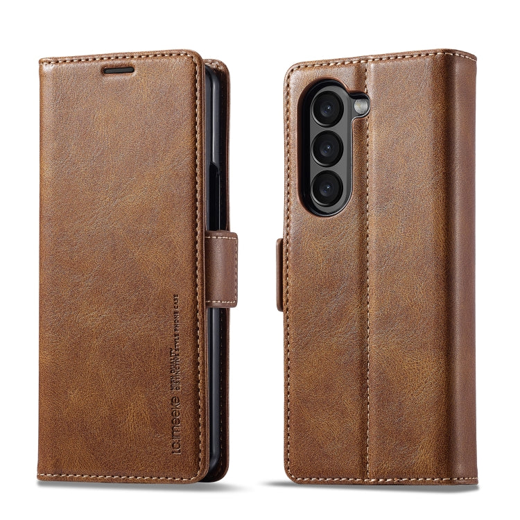 LC.IMEEKE RFID Anti-theft Leather Phone Case, For Galaxy Z Fold8 Ultra 5G, For Galaxy Z Flip8 5G, For Samsung Galaxy Z Flip6 / Flip7 FE, For Samsung Galaxy Z Fold7 5G, For Samsung Galaxy Z Flip7 5G, For Samsung Galaxy Z Fold6 5G                        ...