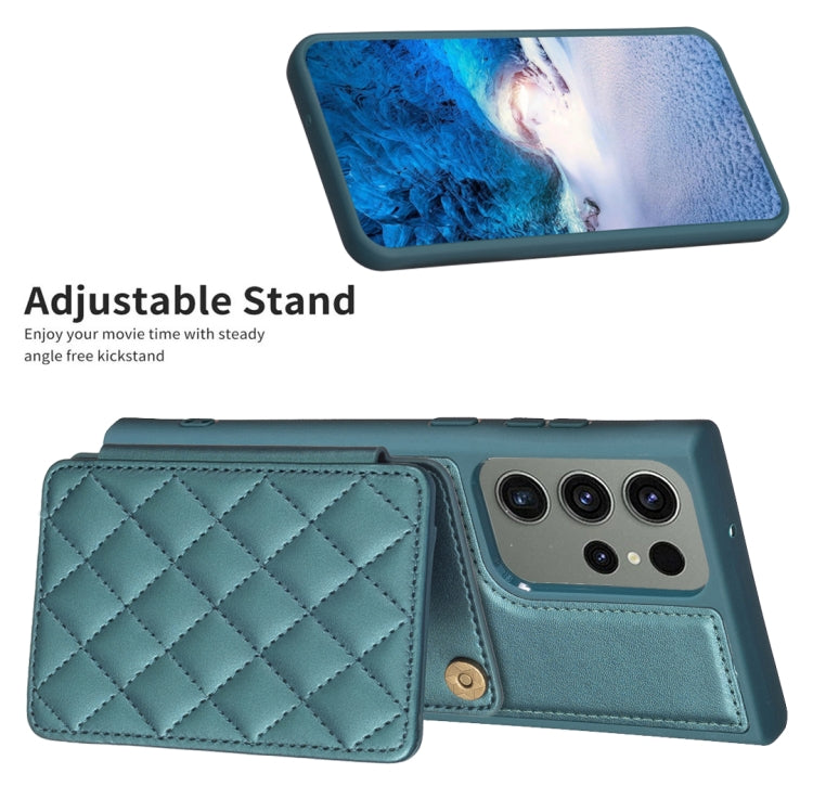 BF25 Square Plaid Card Bag Holder Phone Case, For Samsung Galaxy S23 Ultra 5G, For Samsung Galaxy A53, For Samsung Galaxy A13 5G / 4G, For Samsung Galaxy S22 Ultra 5G, For Samsung Galaxy S22+ 5G, For Samsung Galaxy S21 FE 5G