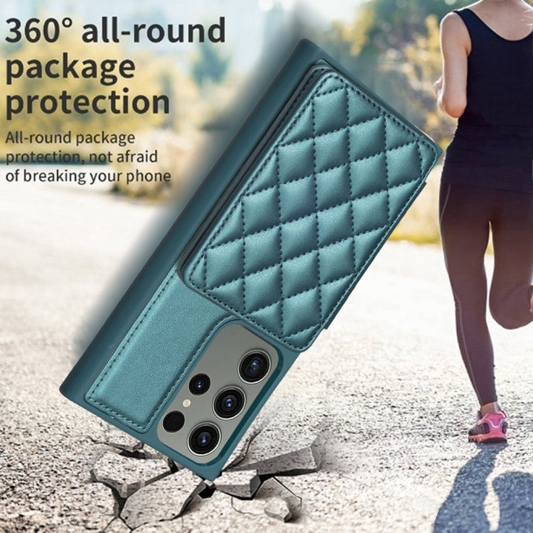 BF25 Square Plaid Card Bag Holder Phone Case, For Samsung Galaxy S23 Ultra 5G, For Samsung Galaxy A53, For Samsung Galaxy A13 5G / 4G, For Samsung Galaxy S22 Ultra 5G, For Samsung Galaxy S22+ 5G, For Samsung Galaxy S21 FE 5G