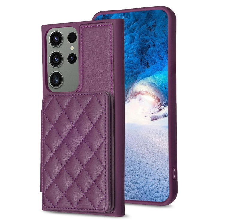 BF25 Square Plaid Card Bag Holder Phone Case, For Samsung Galaxy S23 Ultra 5G, For Samsung Galaxy A53, For Samsung Galaxy A13 5G / 4G, For Samsung Galaxy S22 Ultra 5G, For Samsung Galaxy S22+ 5G, For Samsung Galaxy S21 FE 5G