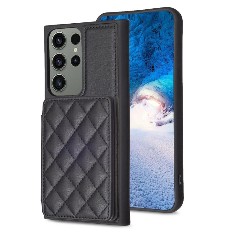 BF25 Square Plaid Card Bag Holder Phone Case, For Samsung Galaxy S23 Ultra 5G, For Samsung Galaxy A53, For Samsung Galaxy A13 5G / 4G, For Samsung Galaxy S22 Ultra 5G, For Samsung Galaxy S22+ 5G, For Samsung Galaxy S21 FE 5G