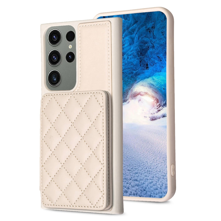 BF25 Square Plaid Card Bag Holder Phone Case, For Samsung Galaxy S23 Ultra 5G, For Samsung Galaxy A53, For Samsung Galaxy A13 5G / 4G, For Samsung Galaxy S22 Ultra 5G, For Samsung Galaxy S22+ 5G, For Samsung Galaxy S21 FE 5G