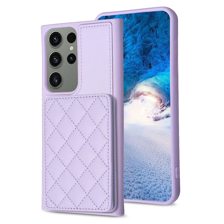 BF25 Square Plaid Card Bag Holder Phone Case, For Samsung Galaxy S23 Ultra 5G, For Samsung Galaxy A53, For Samsung Galaxy A13 5G / 4G, For Samsung Galaxy S22 Ultra 5G, For Samsung Galaxy S22+ 5G, For Samsung Galaxy S21 FE 5G