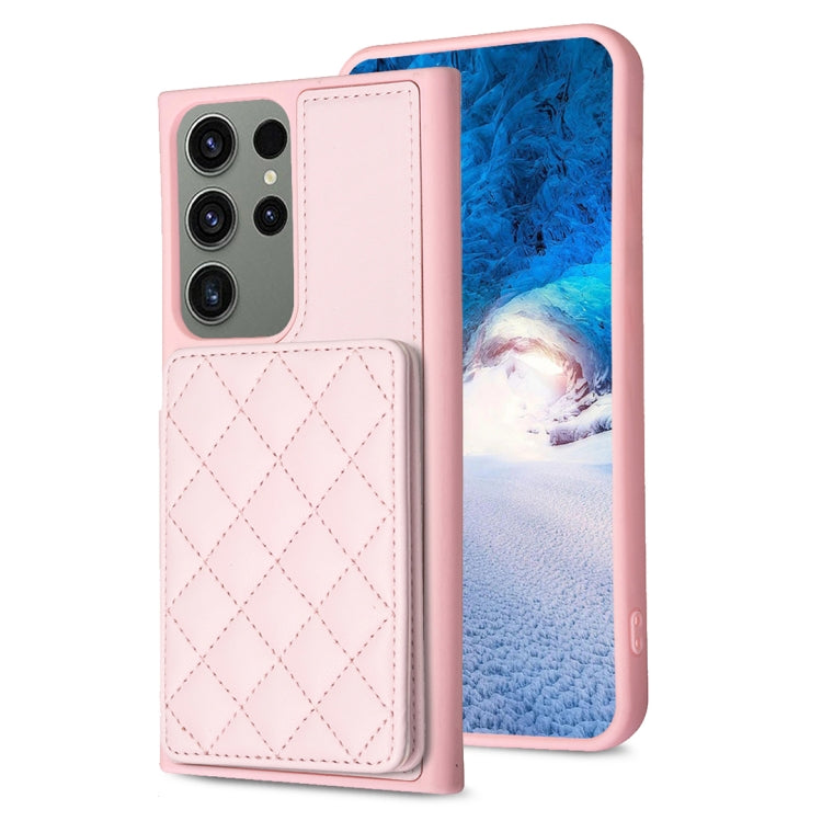 BF25 Square Plaid Card Bag Holder Phone Case, For Samsung Galaxy S23 Ultra 5G, For Samsung Galaxy A53, For Samsung Galaxy A13 5G / 4G, For Samsung Galaxy S22 Ultra 5G, For Samsung Galaxy S22+ 5G, For Samsung Galaxy S21 FE 5G