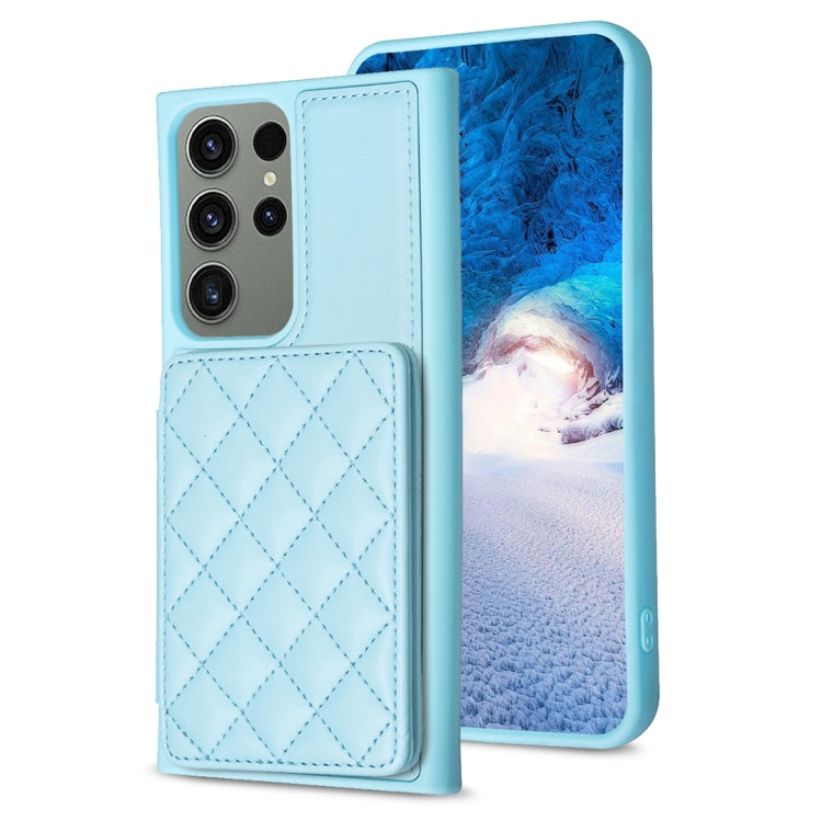 BF25 Square Plaid Card Bag Holder Phone Case, For Samsung Galaxy S23 Ultra 5G, For Samsung Galaxy A53, For Samsung Galaxy A13 5G / 4G, For Samsung Galaxy S22 Ultra 5G, For Samsung Galaxy S22+ 5G, For Samsung Galaxy S21 FE 5G