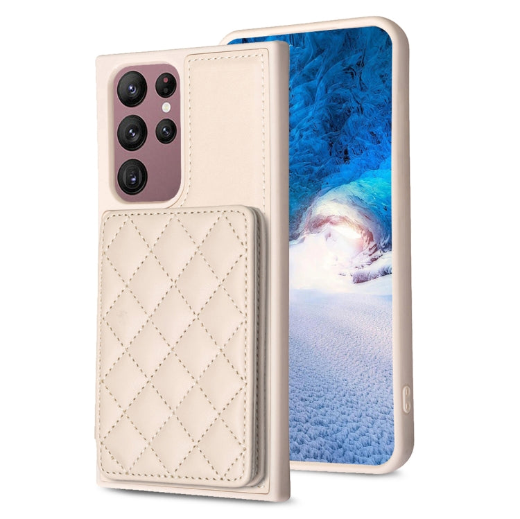 BF25 Square Plaid Card Bag Holder Phone Case, For Samsung Galaxy S23 Ultra 5G, For Samsung Galaxy A53, For Samsung Galaxy A13 5G / 4G, For Samsung Galaxy S22 Ultra 5G, For Samsung Galaxy S22+ 5G, For Samsung Galaxy S21 FE 5G