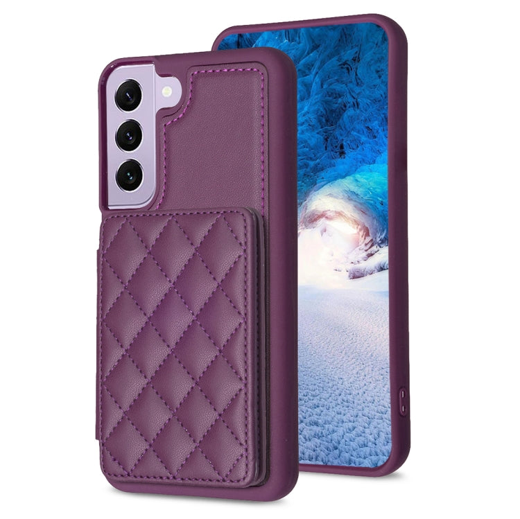 BF25 Square Plaid Card Bag Holder Phone Case, For Samsung Galaxy S23 Ultra 5G, For Samsung Galaxy A53, For Samsung Galaxy A13 5G / 4G, For Samsung Galaxy S22 Ultra 5G, For Samsung Galaxy S22+ 5G, For Samsung Galaxy S21 FE 5G