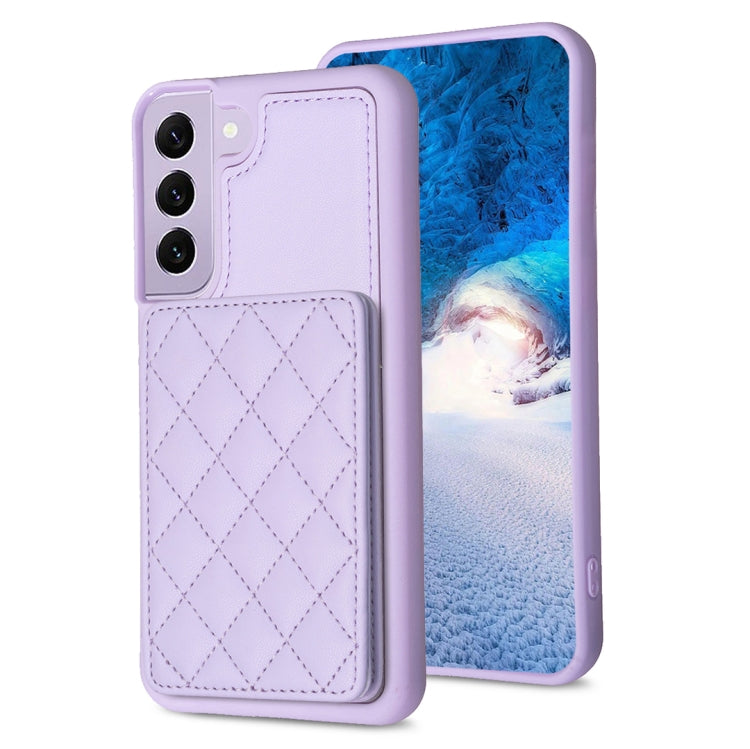 BF25 Square Plaid Card Bag Holder Phone Case, For Samsung Galaxy S23 Ultra 5G, For Samsung Galaxy A53, For Samsung Galaxy A13 5G / 4G, For Samsung Galaxy S22 Ultra 5G, For Samsung Galaxy S22+ 5G, For Samsung Galaxy S21 FE 5G