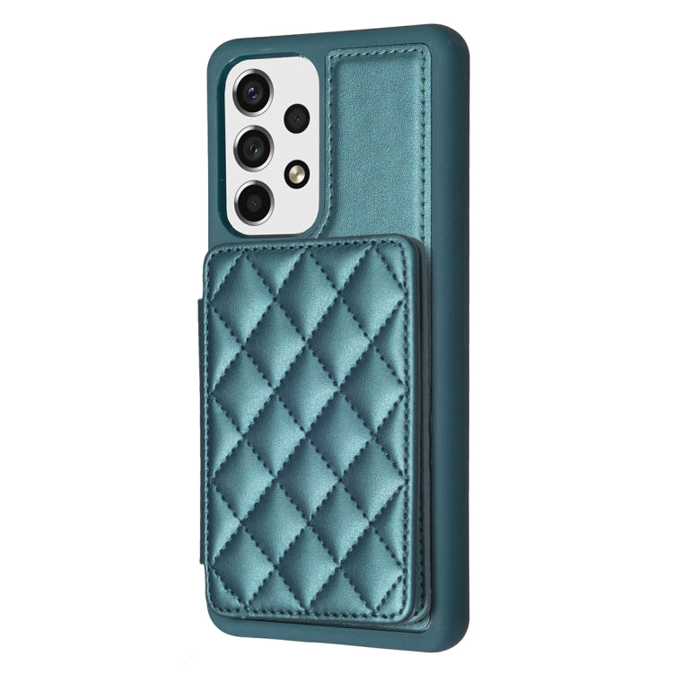 BF25 Square Plaid Card Bag Holder Phone Case, For Samsung Galaxy A52 5G / 4G, For Samsung Galaxy S21 Ultra 5G, For Samsug Galaxy A12