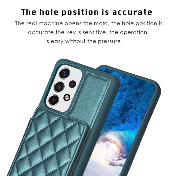 BF25 Square Plaid Card Bag Holder Phone Case, For Samsung Galaxy A52 5G / 4G, For Samsung Galaxy S21 Ultra 5G, For Samsug Galaxy A12