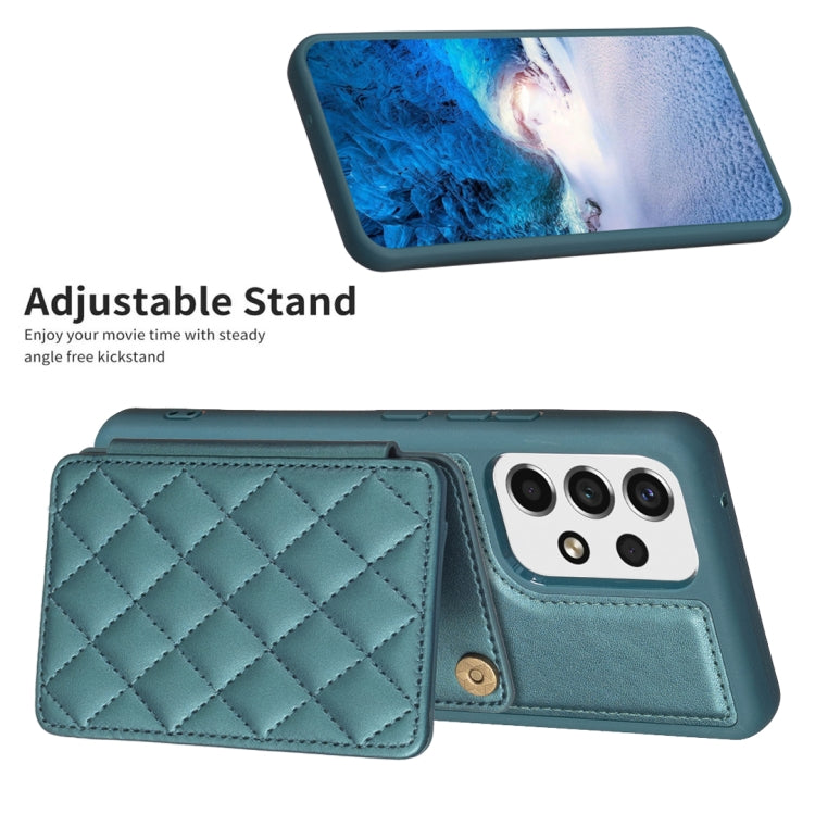 BF25 Square Plaid Card Bag Holder Phone Case, For Samsung Galaxy A52 5G / 4G, For Samsung Galaxy S21 Ultra 5G, For Samsug Galaxy A12