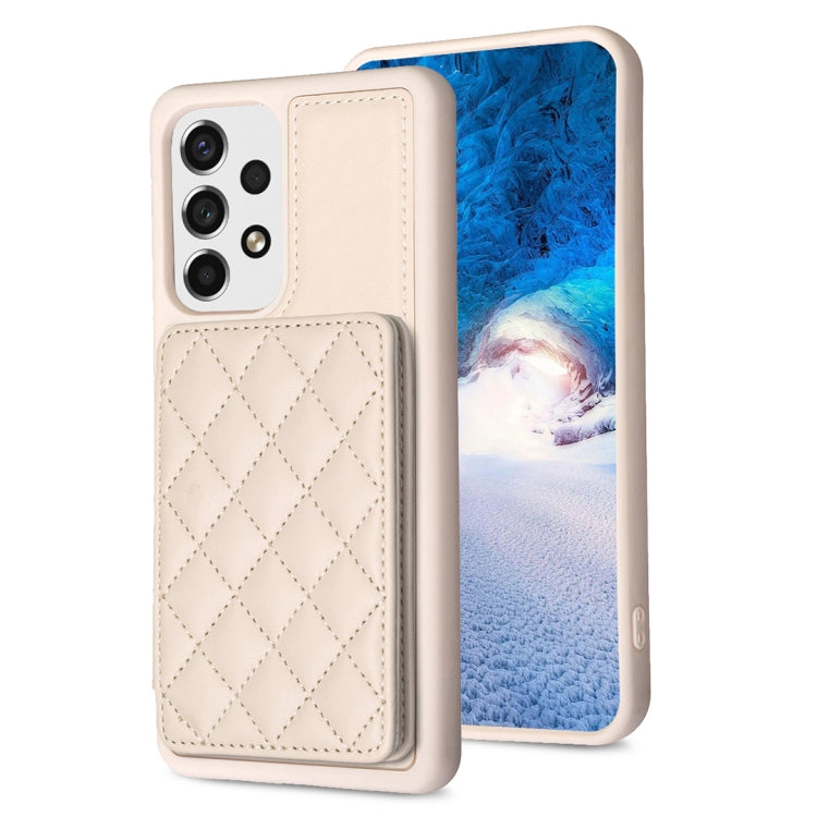 BF25 Square Plaid Card Bag Holder Phone Case, For Samsung Galaxy A52 5G / 4G, For Samsung Galaxy S21 Ultra 5G, For Samsug Galaxy A12