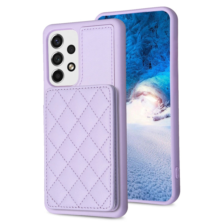 BF25 Square Plaid Card Bag Holder Phone Case, For Samsung Galaxy S23 Ultra 5G, For Samsung Galaxy A53, For Samsung Galaxy A13 5G / 4G, For Samsung Galaxy S22 Ultra 5G, For Samsung Galaxy S22+ 5G, For Samsung Galaxy S21 FE 5G