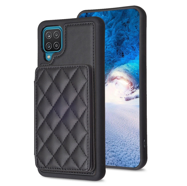 BF25 Square Plaid Card Bag Holder Phone Case, For Samsung Galaxy A52 5G / 4G, For Samsung Galaxy S21 Ultra 5G, For Samsug Galaxy A12