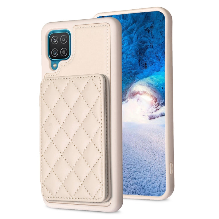 BF25 Square Plaid Card Bag Holder Phone Case, For Samsung Galaxy A52 5G / 4G, For Samsung Galaxy S21 Ultra 5G, For Samsug Galaxy A12