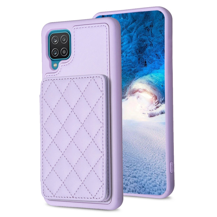 BF25 Square Plaid Card Bag Holder Phone Case, For Samsung Galaxy A52 5G / 4G, For Samsung Galaxy S21 Ultra 5G, For Samsug Galaxy A12