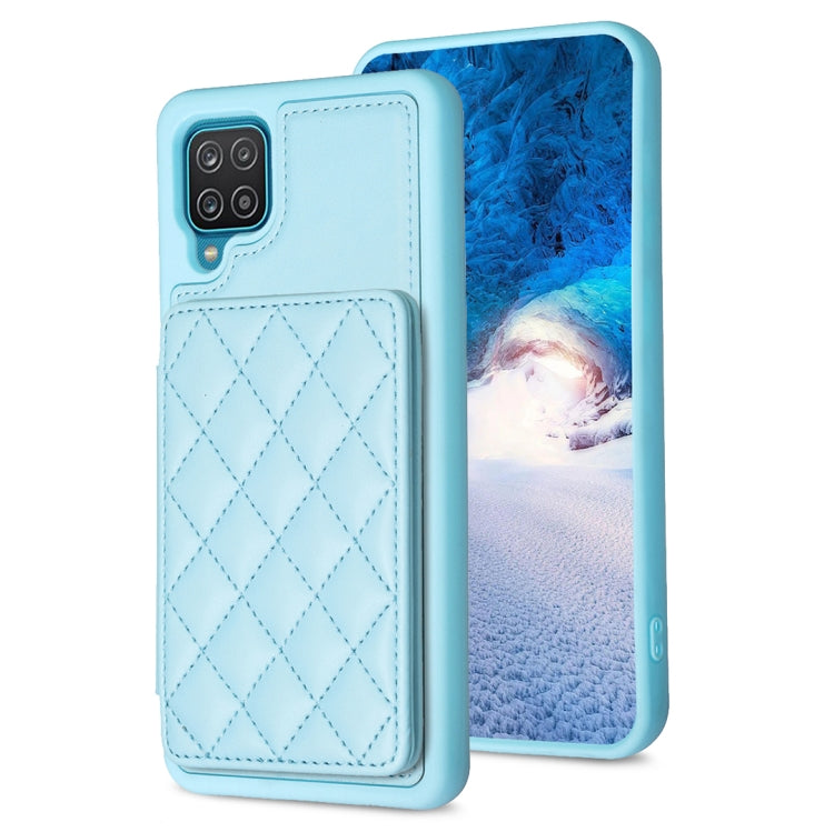 BF25 Square Plaid Card Bag Holder Phone Case, For Samsung Galaxy A52 5G / 4G, For Samsung Galaxy S21 Ultra 5G, For Samsug Galaxy A12