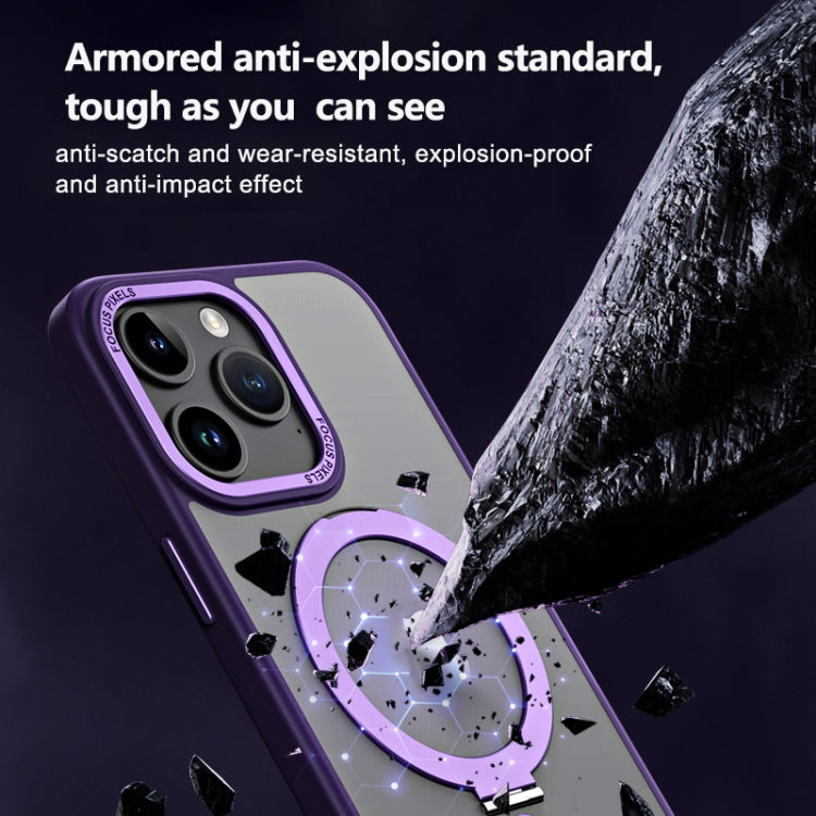Skin Feel MagSafe Shockproof Phone Case with Holder, For iPhone 15 Pro Max, For iPhone 15 Pro, For iPhone 15 Plus, For iPhone 15
