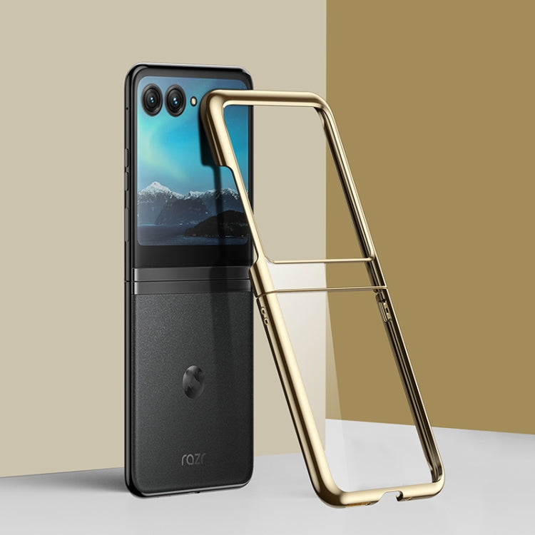 Full Coverage Electroplate PC Transparent Phone Case, For Motorola Razr 50, For Motorola Razr 40 Ultra