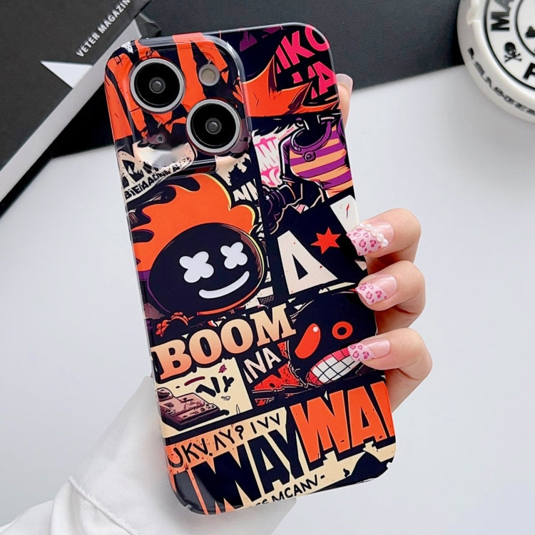 Painted Pattern Precise Hole PC Phone Case, For iPhone 15 Plus