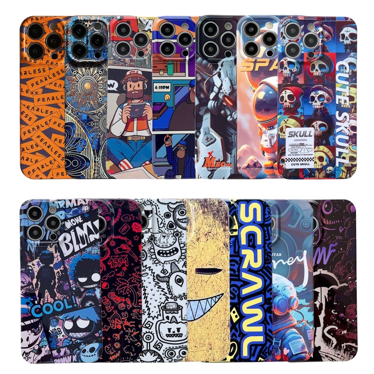 Painted Pattern Precise Hole PC Phone Case, For iPhone 13 Pro