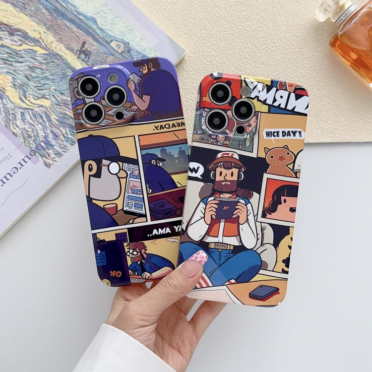 Painted Pattern Precise Hole PC Phone Case, For iPhone 13