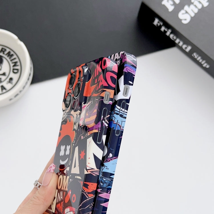 Painted Pattern Precise Hole PC Phone Case, For iPhone 15 Pro