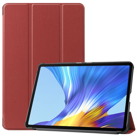 For Huawei Honor V6 / MatePad 10.4 inch Universal Solid Color Anti-fall Horizontal Flip Tablet PC Leather Case with Tri-fold Bracket & Sleep / Wake-up, For Huawei Honor V6, For Huawei Honor V6 / MatePad 10.4 inch