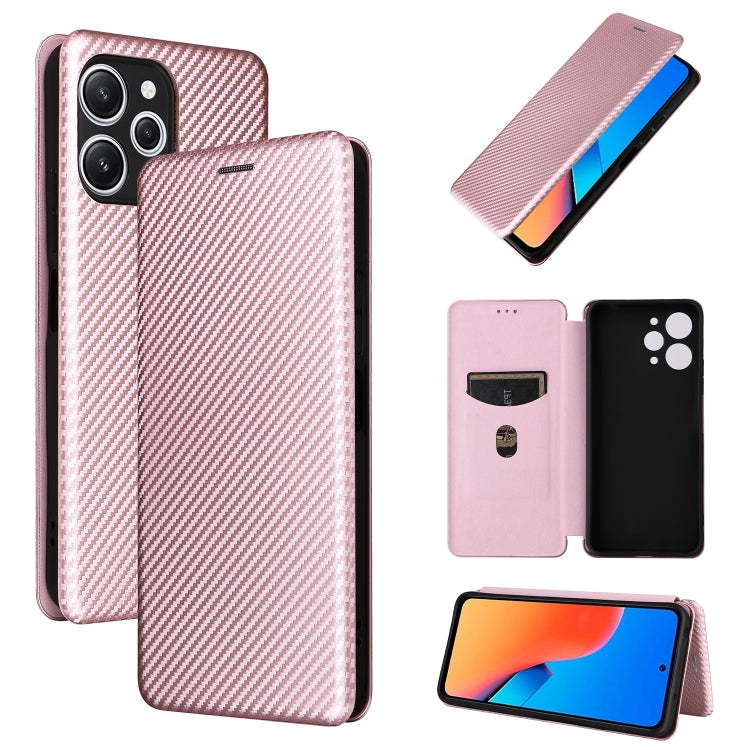 Carbon Fiber Texture Flip Leather Phone Case, For Xiaomi Redmi Note 13 Pro, For Xiaomi Redmi K60 Ultra, For Xiaomi Redmi 12R / Poco M6 Pro, For Xiaomi Redmi 12 4G