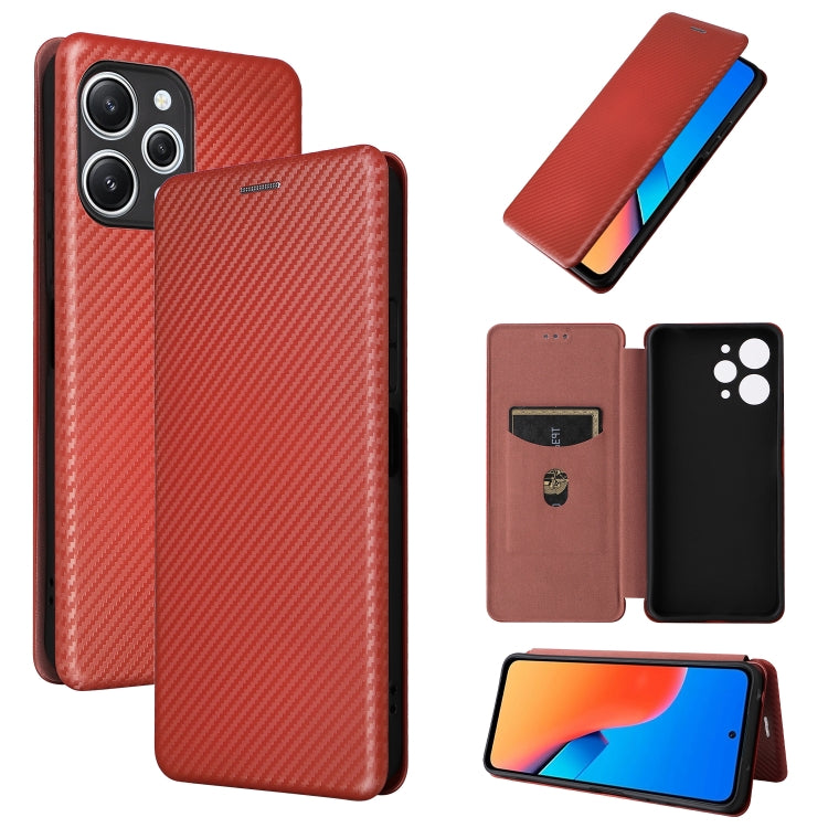 Carbon Fiber Texture Flip Leather Phone Case, For Xiaomi Redmi Note 13 Pro, For Xiaomi Redmi K60 Ultra, For Xiaomi Redmi 12R / Poco M6 Pro, For Xiaomi Redmi 12 4G