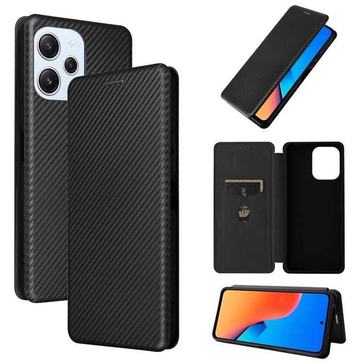 Carbon Fiber Texture Flip Leather Phone Case, For Xiaomi Redmi Note 13 Pro, For Xiaomi Redmi K60 Ultra, For Xiaomi Redmi 12R / Poco M6 Pro, For Xiaomi Redmi 12 4G